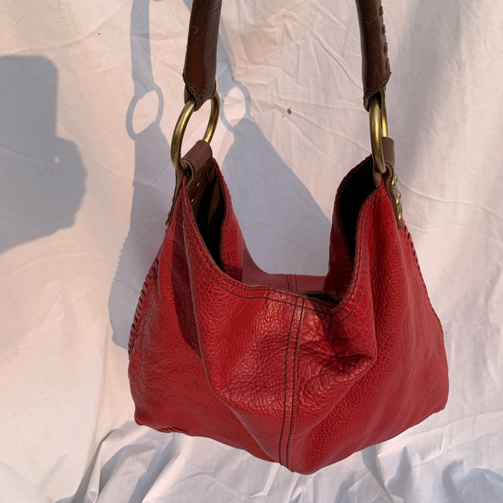Lucky you! Supple full grain leather shoulder bag